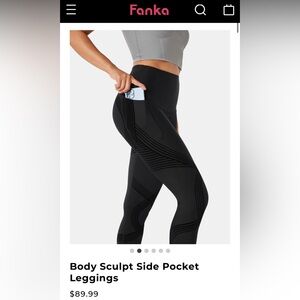 Fanka Body Sculpt Full Length Legging with pocket - Black M